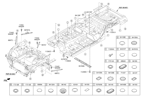 2021 Hyundai Genesis G90 Strut Bar-Front,LH Diagram for 66872-D2000