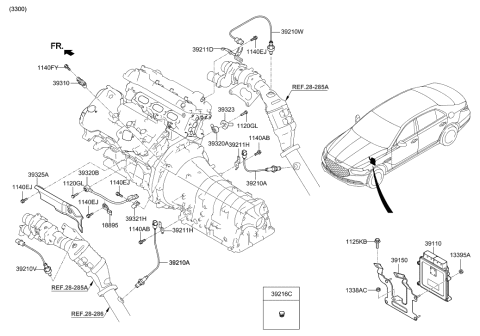 2020 Hyundai Genesis G90 Electronic Control Diagram 1