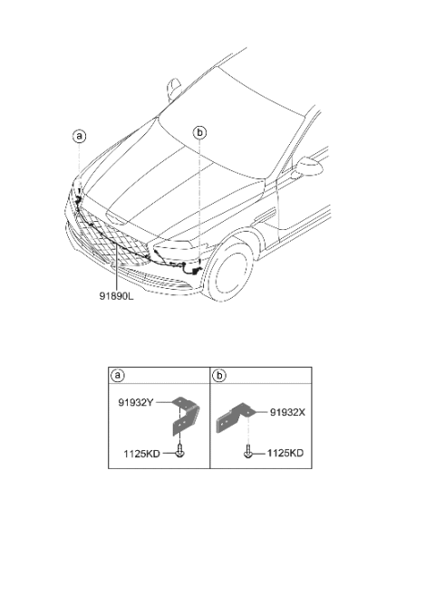 2022 Hyundai Genesis G90 Wiring Harness-F.P.A.S Diagram for 91845-D2030