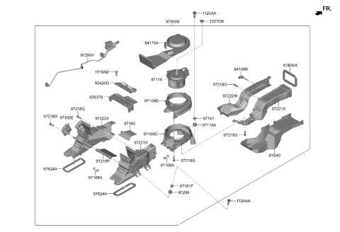 2020 Hyundai Genesis G90 A/C System-Rear Diagram