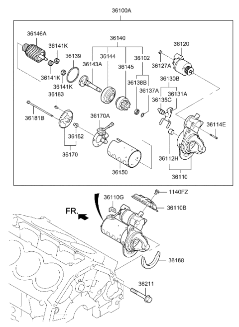 2020 Hyundai Genesis G90 Starter Diagram 1