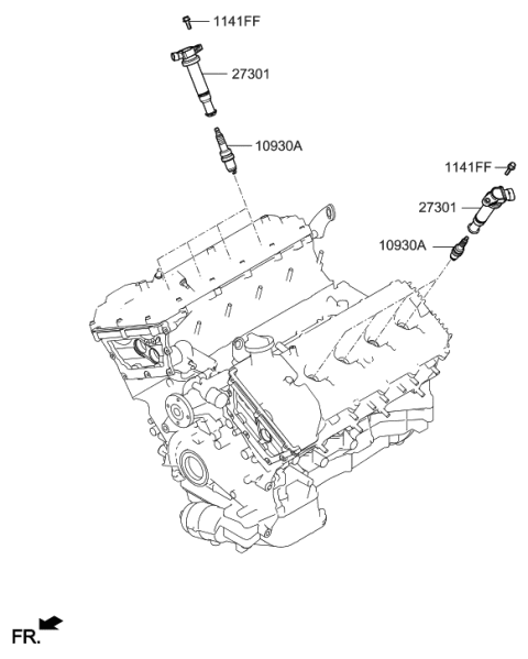 2021 Hyundai Genesis G90 Spark Plug & Cable Diagram 2