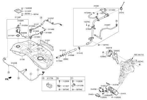 2020 Hyundai Genesis G90 Tube-Vapor Diagram for 31046-D2700