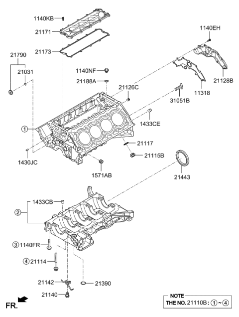 2020 Hyundai Genesis G90 Cylinder Block Diagram 2