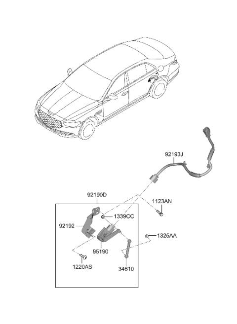 2020 Hyundai Genesis G90 Head Lamp Diagram 2