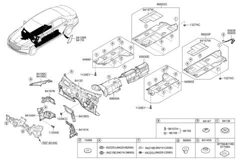 2020 Hyundai Genesis G90 Cover-Side UPR,RH Diagram for 84152-D2500