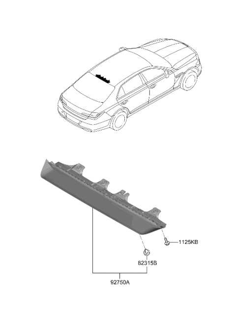 2021 Hyundai Genesis G90 High Mounted Stop Lamp Diagram