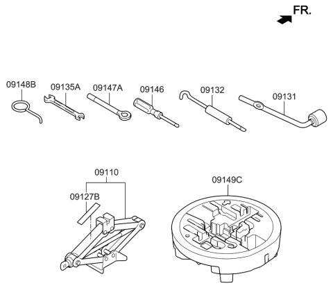 2021 Hyundai Genesis G90 OVM Tool Diagram