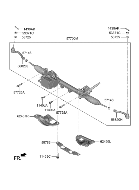 2020 Hyundai Genesis G90 Power Steering Gear Box Diagram