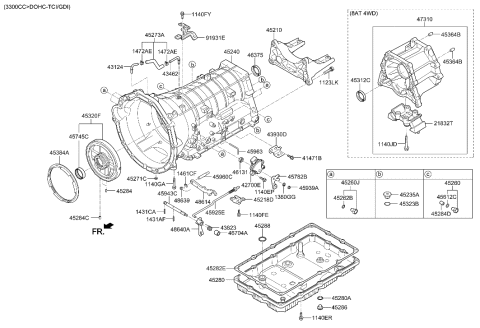 2022 Hyundai Genesis G90 Auto Transmission Case Diagram 2