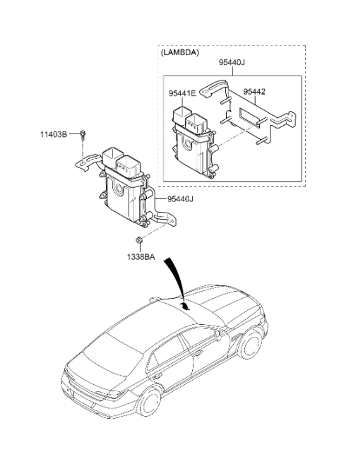 2020 Hyundai Genesis G90 Transmission Control Unit Diagram