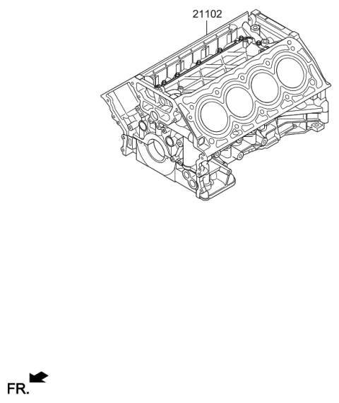 2021 Hyundai Genesis G90 Short Engine Assy Diagram 2