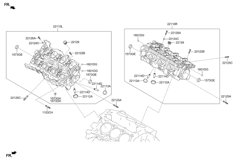 2022 Hyundai Genesis G90 Cylinder Head Diagram 1