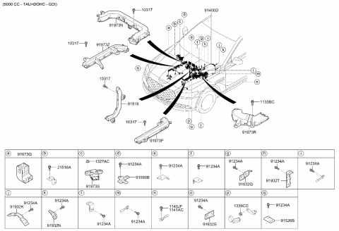 2022 Hyundai Genesis G90 Protector-Wiring Diagram for 91970-D2070