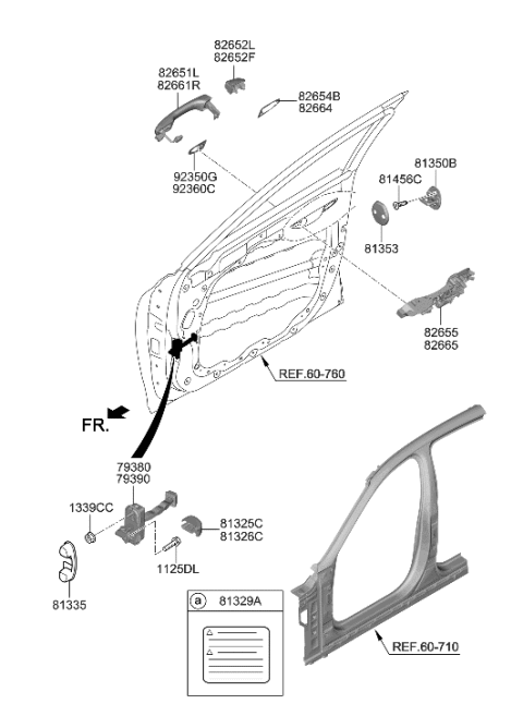 2020 Hyundai Genesis G90 Front Door Locking Diagram