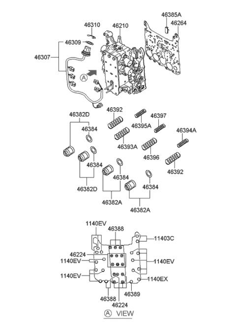 2006 Hyundai Tiburon New Body Style Transmission Valve Body Diagram 2