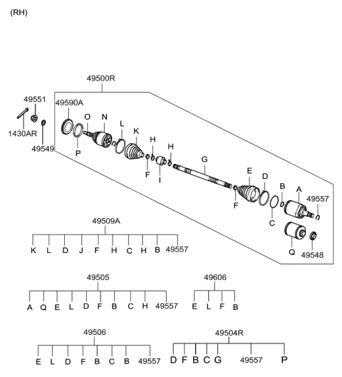 2007 Hyundai Tiburon Drive Shaft Diagram 1