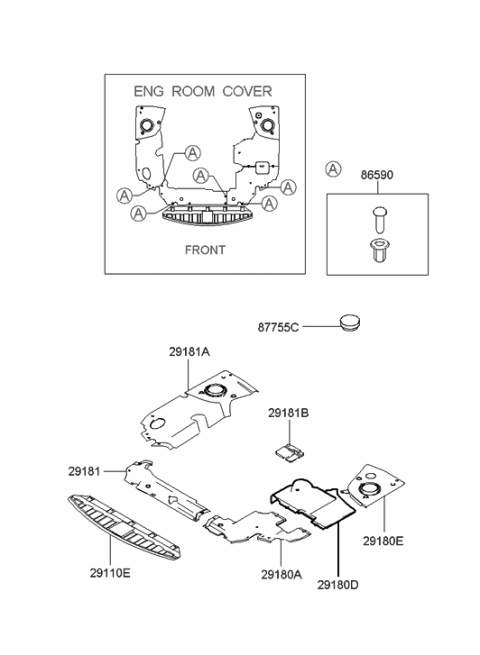 2008 Hyundai Tiburon Under Cover Diagram 1