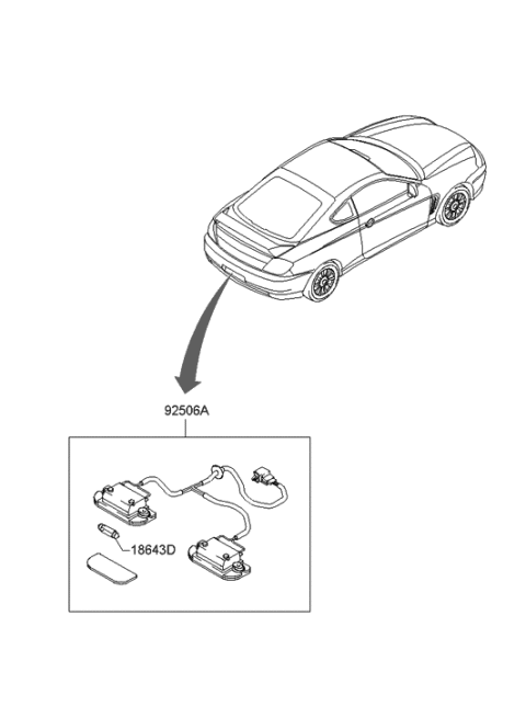 2006 Hyundai Tiburon License Plate Lamp Diagram