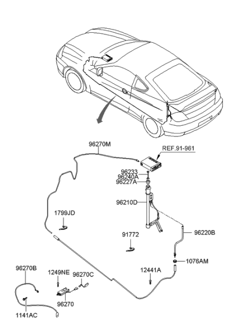 2007 Hyundai Tiburon Screw-Tapping Diagram for 12441-06121