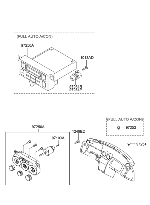 2006 Hyundai Tiburon New Body Style Heater System-Heater Control Diagram