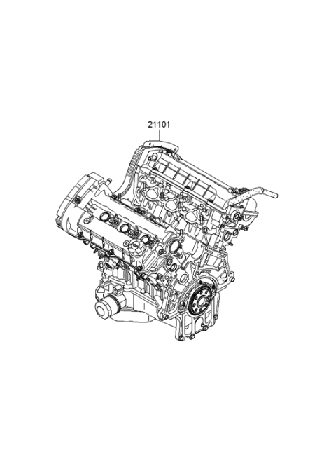 2006 Hyundai Tiburon New Body Style Sub Engine Assy Diagram 2