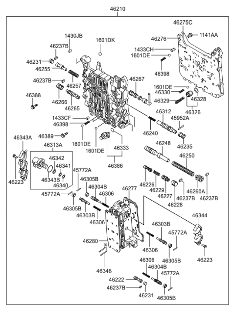 2006 Hyundai Tiburon Transmission Valve Body Diagram 1