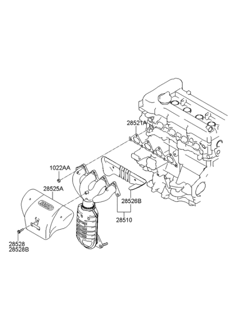 2006 Hyundai Tiburon Exhaust Manifold Diagram 1