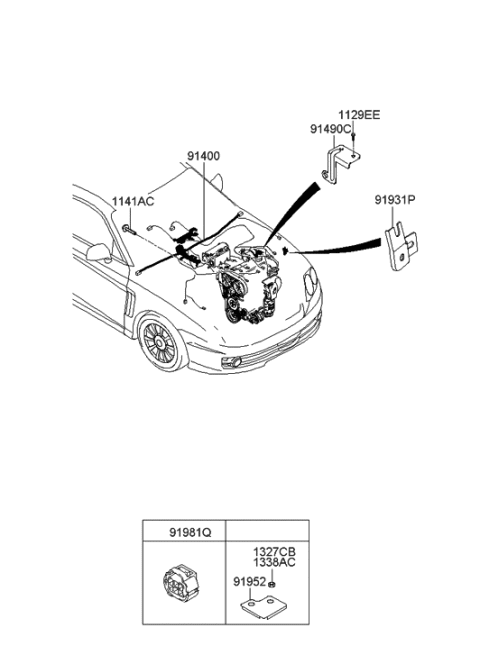 2007 Hyundai Tiburon Control Wiring Diagram