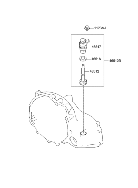 2007 Hyundai Tiburon Sleeve-Speedometer Driven Gear Diagram for 43622-22610