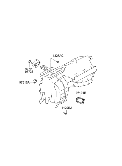 2006 Hyundai Tiburon New Body Style Heater System-Heater & Blower Diagram 3
