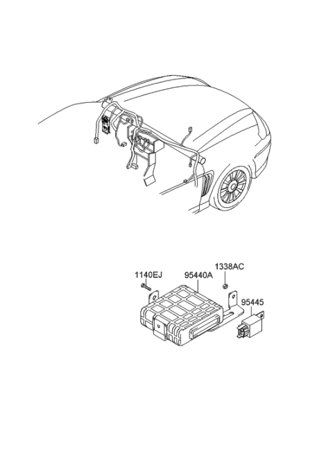 2008 Hyundai Tiburon Relay-A/T Control Diagram for 95445-39058