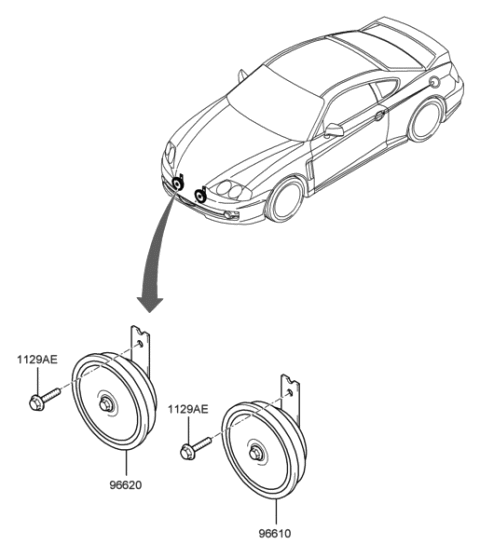 2007 Hyundai Tiburon Horn Diagram