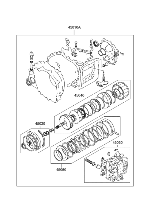 2006 Hyundai Tiburon New Body Style Transaxle Gasket Kit-Auto Diagram