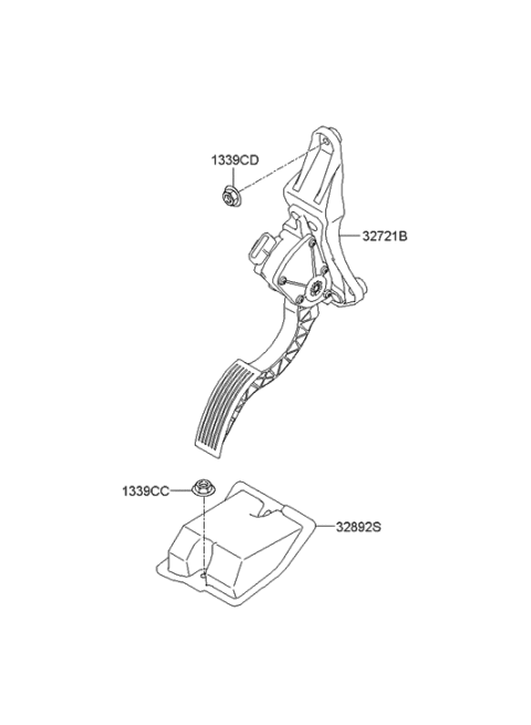 2006 Hyundai Santa Fe Pedal-Accelerator Diagram for 32700-0W000