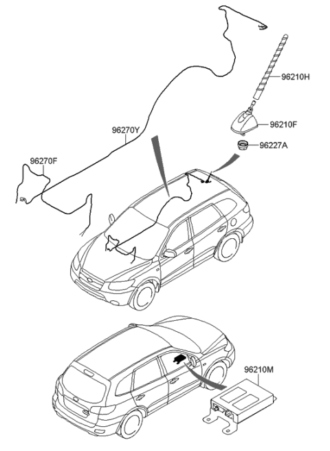 2020 Hyundai Sonata Set Top Box Assembly Diagram for 96130-0W100