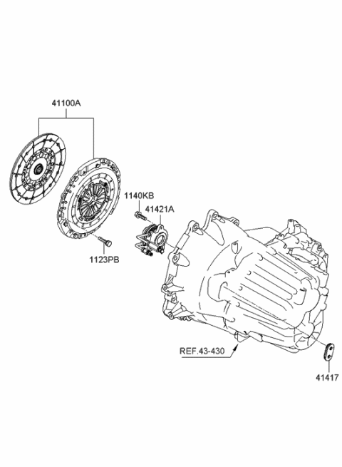 2006 Hyundai Santa Fe Clutch & Release Fork (MTA) Diagram