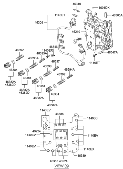 2006 Hyundai Santa Fe Transmission Valve Body Diagram 1