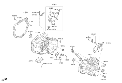 2021 Hyundai Elantra Korean made Transaxle Case-Manual Diagram 1