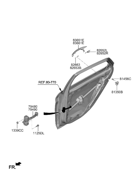 2023 Hyundai Elantra Rear Door Locking Diagram