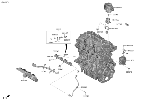 2022 Hyundai Elantra Foam-Injector Diagram for 35317-2M400