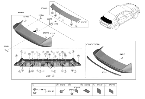 2011 Hyundai Accent Unit Assembly-Rear View Camera Diagram for 99240-AA100