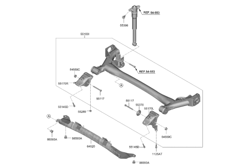 2021 Hyundai Elantra Korean made Rear Suspension Control Arm Diagram 1