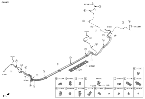 2023 Hyundai Elantra Korean made Fuel Line Diagram 2