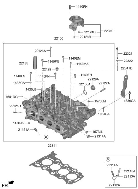 2009 Hyundai Accent Seat-Intake Valve Diagram for 22112-2E000