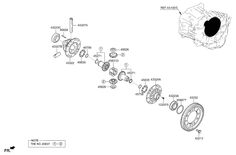 2023 Hyundai Elantra Korean made Transaxle Gear-Manual Diagram 4