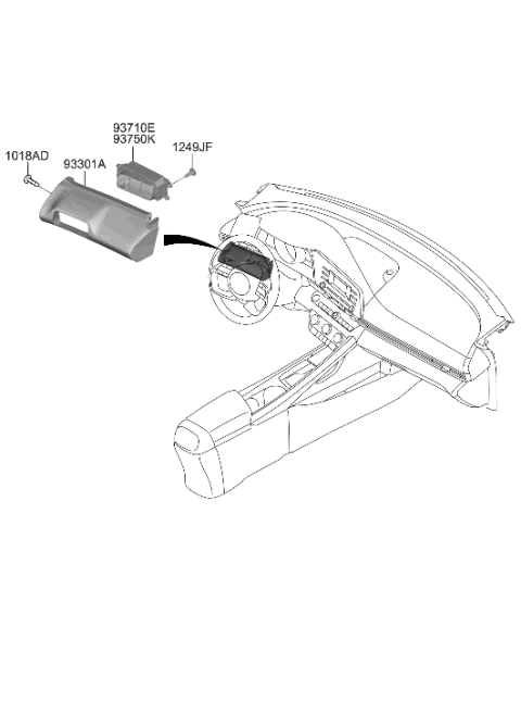 2011 Hyundai Accent SWITCH ASSY-SIDE CRASH PAD,LWR Diagram for 93710-AA400-NNB