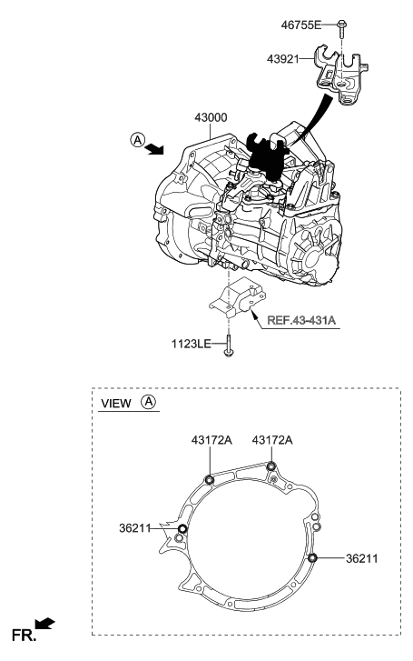 2021 Hyundai Elantra Korean made Transaxle Assy-Manual Diagram 1