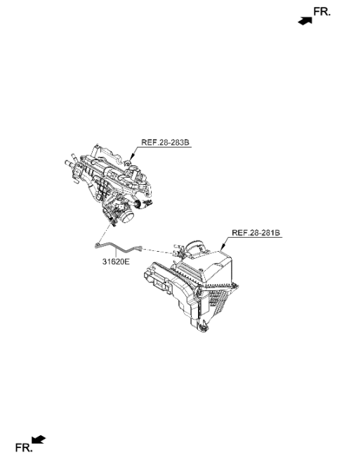 2023 Hyundai Elantra Korean made Fuel Line Diagram 3