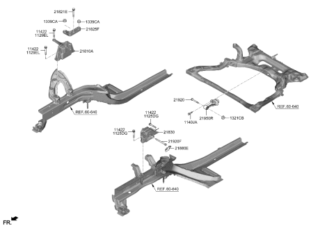 2009 Hyundai Accent Bracket Assembly-Engine MTG Diagram for 21810-AA000